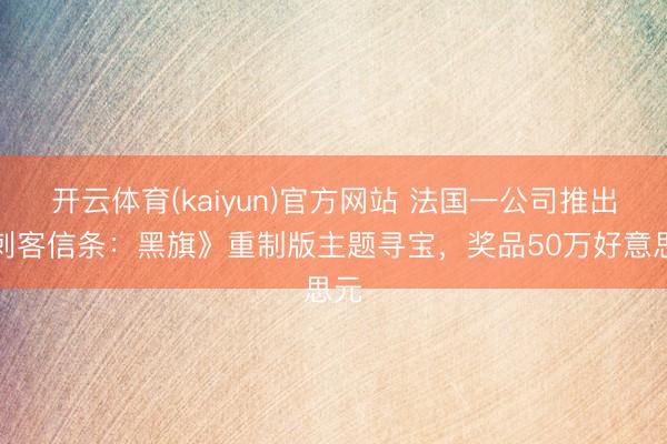 开云体育(kaiyun)官方网站 法国一公司推出《刺客信条：黑旗》重制版主题寻宝，奖品50万好意思元