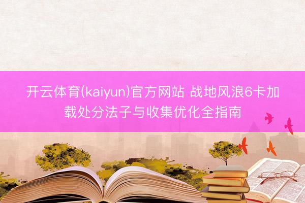 开云体育(kaiyun)官方网站 战地风浪6卡加载处分法子与收集优化全指南