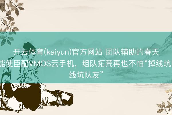 开云体育(kaiyun)官方网站 团队辅助的春天！灵能使臣配VMOS云手机，组队拓荒再也不怕“掉线坑队友”