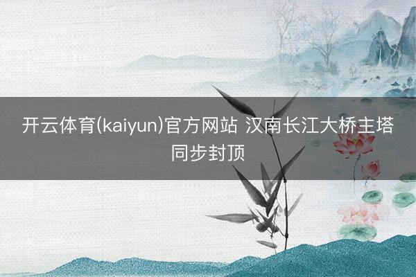开云体育(kaiyun)官方网站 汉南长江大桥主塔同步封顶