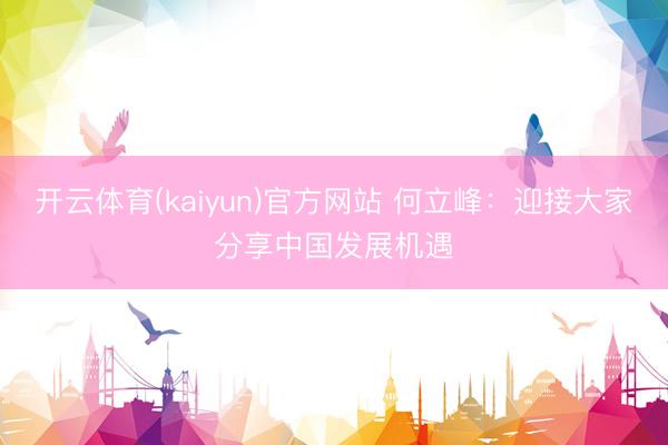 开云体育(kaiyun)官方网站 何立峰：迎接大家分享中国发展机遇